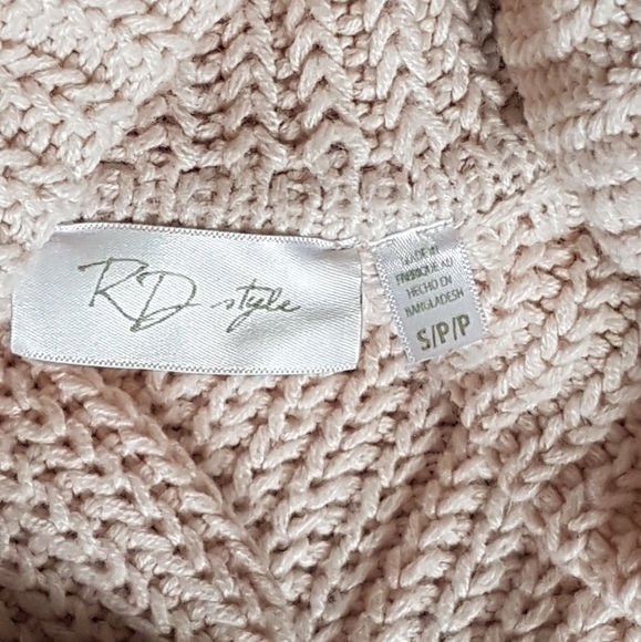 RD Style Thick Knit Cowled Blush Sweater - Picture 4 of 5